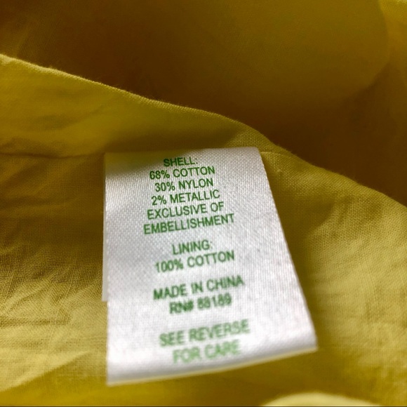 Lilly Pulitzer 🌷Yellow Gold Floral Trim Dress - 2 - Picture 7 of 9